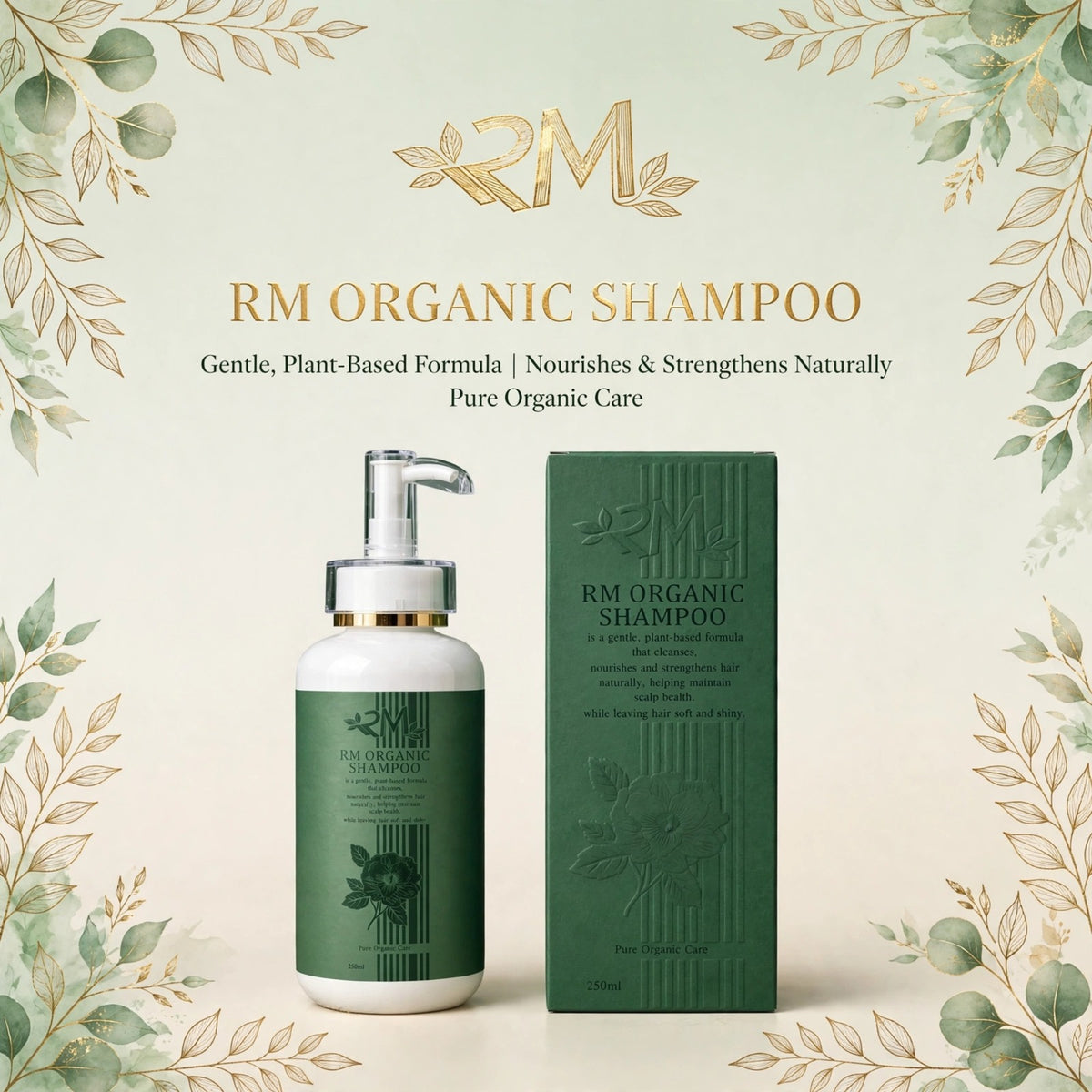 RM organic shampoo